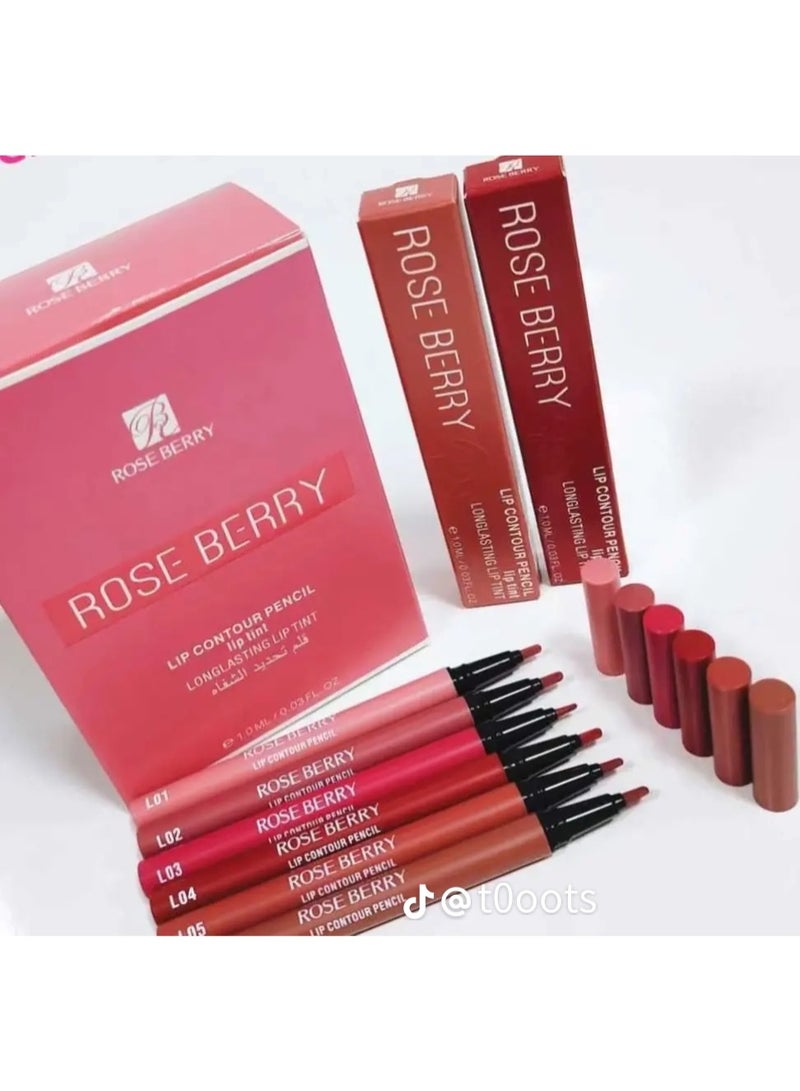 Rose Berry Long Lasting Lip Contour Pencil Matte Shade L06 - Image 2